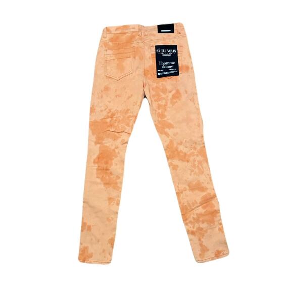 Si Tu Veux Brutini Cargo Jeans Tangerine Men’s Size 32 - Picture 2 of 8